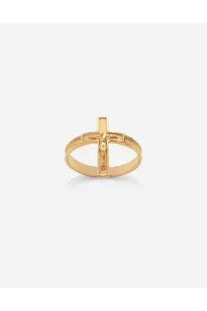 Dolce & Gabbana Sicily Yellow Ring With Cross - Man Rings 58