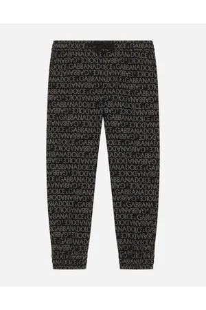 Dolce & Gabbana Cotton Sports Pants With Jacquard Logo - Man Trousers And Shorts Multi-colored Fabric 2 Years