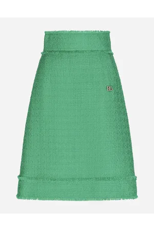 Dolce & Gabbana Raschel Tweed Midi Skirt - Woman Skirts 38