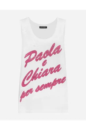 Dolce & Gabbana "paola E Chiara Per Sempre" Tank Top - Man T-shirts And Polos Multi-colored Cotton Xs