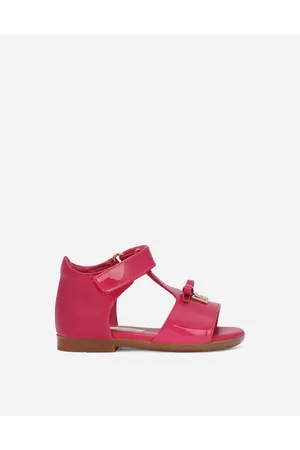 Dolce & Gabbana Patent Leather First Steps Sandals With Metal Dg Logo - Woman Shoes (24-38) Leather 19