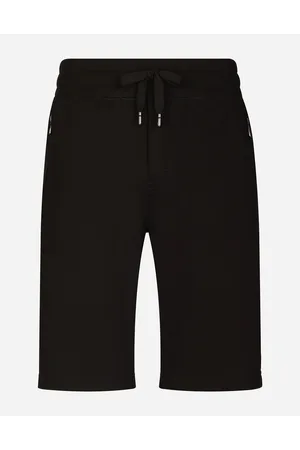 Dolce & Gabbana Jersey Jogging Shorts With Logo Tag - Man Trousers And Shorts Cotton 42