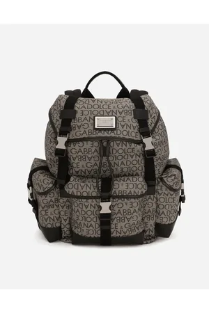 Dolce & Gabbana Jacquard Backpack - Man Backpacks And Fanny Packs Black Fabric Onesize