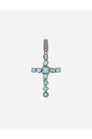 Dolce & Gabbana Anna Charm In Gold 18kt With Light Blue Topazes - Woman Charms Gold Onesize