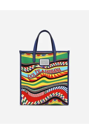 Dolce & Gabbana Small Printed Canvas Shopper - Man Shoppers Carretto Print Cotton Onesize