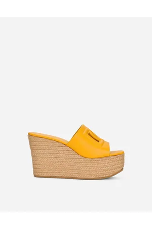 Dolce & Gabbana Calfskin Wedge - Woman Sandals And Wedges Leather 39