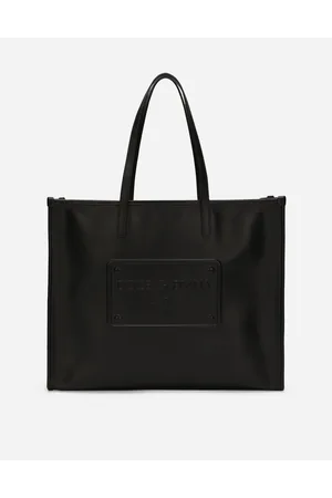 Dolce & Gabbana Calfskin Shopper With Raised Logo - Man Shoppers Leather Onesize