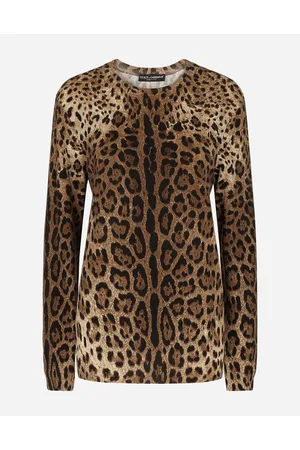 Dolce & Gabbana Leopard-print Cashmere Sweater - Woman Sweaters And Cardigans Cashmere 50