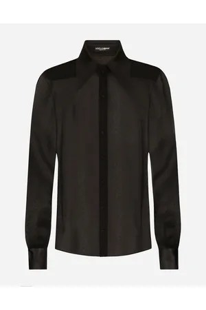 Dolce & Gabbana Silk Chiffon Shirt With Satin Details - Woman Shirts And Tops Silk 38