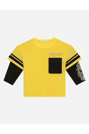Dolce & Gabbana Long-sleeved Nylon And Jersey T-shirt - Man Multi-colored 5 Years