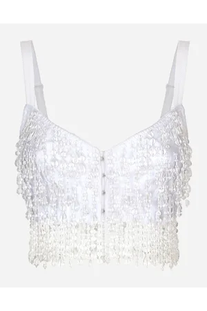 Dolce & Gabbana Kim Short Corset With Embroidery - Woman Shirts And Tops Multi-colored 38