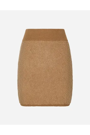 Dolce & Gabbana Short Cashmere And Alpaca Wool Skirt - Woman Skirts Multi-colored Cashmere 36