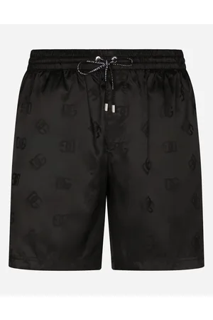 Dolce & Gabbana Mid-length Swim Trunks With Jacquard Dg Monogram - Man Beachwear Satin 2