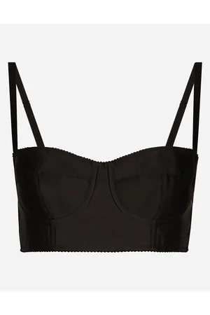 Dolce & Gabbana Short Satin And Marquisette Corset - Woman Shirts And Tops 36