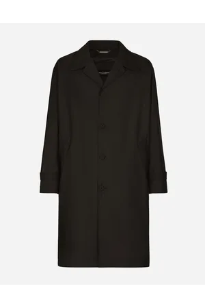 Dolce & Gabbana Nylon Trench Coat With Logo Tag - Man Coats And Jackets Fabric 44