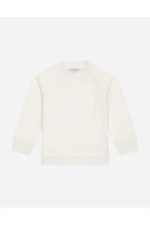 Dolce & Gabbana Round-neck Sweatshirt With Jacquard Dg Logo - Man Topwear 3/6 Months