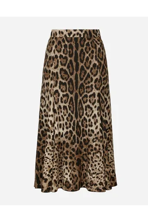 Dolce & Gabbana Leopard-print Cady Circle Skirt - Woman Skirts Viscose 36