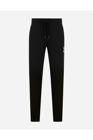 Dolce & Gabbana Jersey Jogging Pants With Embroidery - Man Trousers And Shorts Cotton 48