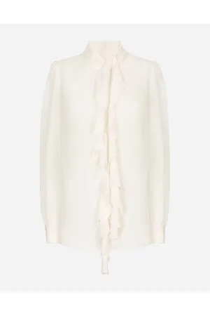Dolce & Gabbana Georgette Blouse With Ruches - Woman Shirts And Tops Silk 36