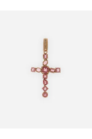 Dolce & Gabbana Anna Charm In Gold 18kt With Pink Tourmalines - Woman Charms Gold Onesize