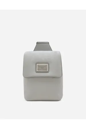 Dolce & Gabbana Nylon Belt Bag - Man Backpacks And Fanny Packs Gray Nylon Onesize