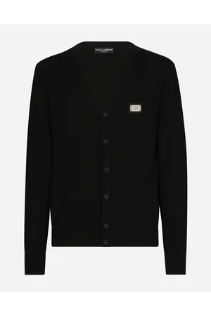 Dolce & Gabbana Cashmere And Wool Cardigan With Branded Tag - Man Sweaters And Cardigans Wool 44
