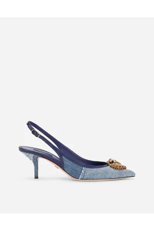Dolce & Gabbana Devotion Slingbacks In Patchwork - Woman Pumps And Slingback 39.5