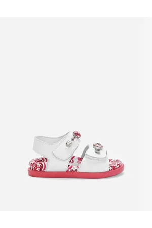 Dolce & Gabbana Patent Leather Sandals With Embellishment - Woman Shoes (24-38) Fuchsia Leather 19