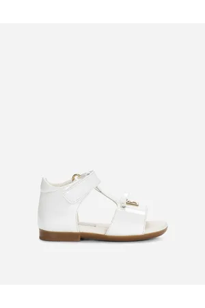 Dolce & Gabbana Patent Leather First Steps Sandals With Metal Dg Logo - Woman Shoes (24-38) Leather 19