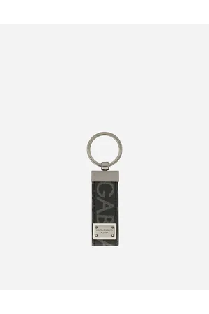 Dolce & Gabbana Coated Jacquard Fabric Keychain - Man Wallets And Small Leather Goods Multi-colored Fabric Onesize