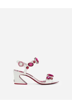Dolce & Gabbana Patent Leather Sandals - Woman Sandals And Wedges Fuchsia Leather 37.5