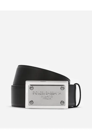 Dolce & Gabbana Calfskin Belt With Branded Tag - Man Belts Leather 80