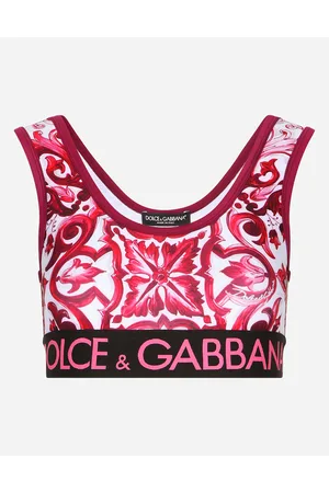Dolce & Gabbana Technical Jersey Top With Branded Elastic Band - Woman Shirts And Tops Fuchsia Jersey 38