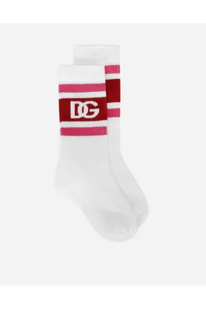 Dolce & Gabbana Stretch Knit Socks With Dg Logo - Man Accessories Multi-colored Cotton S