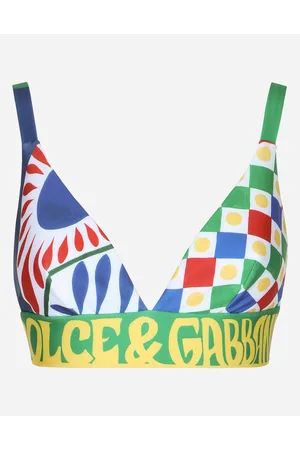 Dolce & Gabbana Carretto-print Technical Jersey Bra Top - Woman Shirts And Tops Carretto Print Jersey 36