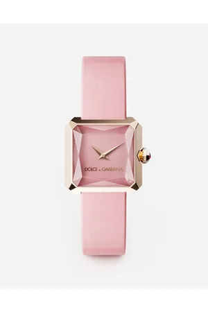Dolce & Gabbana Gold Watch With Silk Strap - Woman Watches&straps Fuchsia Onesize