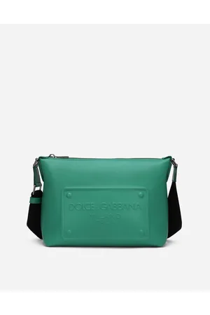 Dolce & Gabbana Calfskin Crossbody Bag With Raised Logo - Man Crossbody Bags Leather Onesize