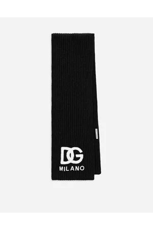 Dolce & Gabbana Fisherman’s Rib Knit Scarf With Logo Embroidery - Man Accessories Wool S