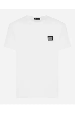 Dolce & Gabbana Cotton T-shirt With Branded Tag - Man T-shirts And Polos Cotton 46