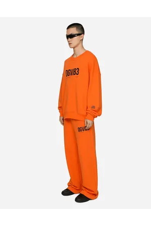 Dolce & Gabbana Jersey Jogging Pants With Dgvib3 Print And Logo - Man Trousers And Shorts Cotton Xs