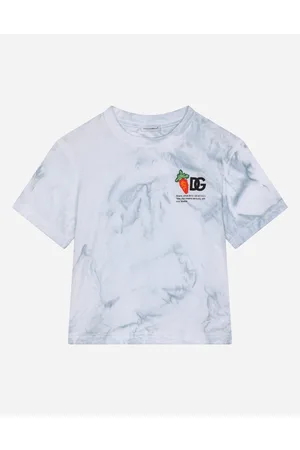 Dolce & Gabbana Tie-dye Jersey T-shirt With Patch - Man Multi-colored 8 Years
