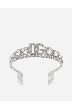 Dolce & Gabbana Diadem With Crystal Embellishment And Dg Logo - Woman Bijoux Metal Onesize