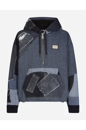 Dolce & Gabbana Stretch Patchwork Denim Hoodie - Man Coats And Jackets Multi-colored 46