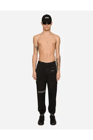 Dolce & Gabbana Garment-dyed Cargo Pants With Multiple Pockets Dgvib3 - Man Trousers And Shorts Denim 44