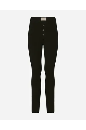 Dolce & Gabbana Wool Leggings With Logo Tag - Man Trousers And Shorts Wool 48