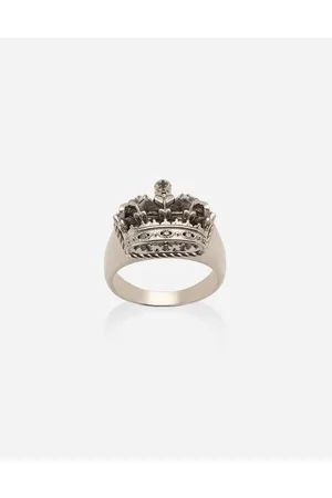Dolce & Gabbana Crown Gold Crown Ring - Man Rings 58