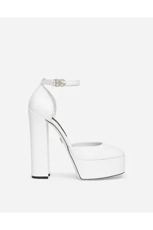 Dolce & Gabbana Polished Calfskin Platforms - Woman Sandals And Wedges Leather 36