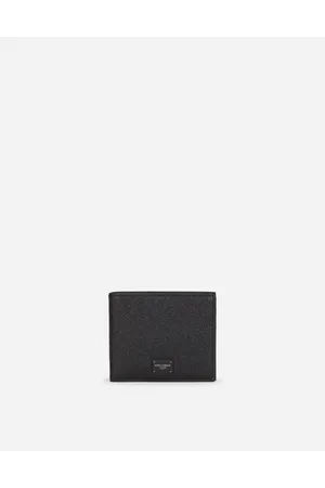 Dolce & Gabbana Dauphine Calfskin Bifold Wallet With Branded Plate - Man Wallets And Small Leather Goods Onesize