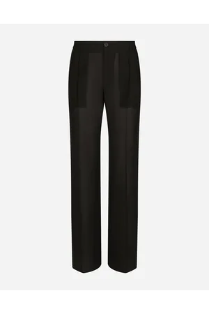 Dolce & Gabbana Tailored Straight-leg Pants In Technical Cotton - Man Trousers And Shorts 44