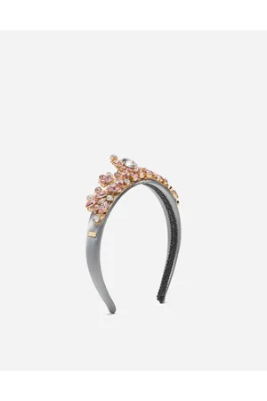 Dolce & Gabbana Headband With All Over Jewellery Application - Woman Gold Metal Onesize